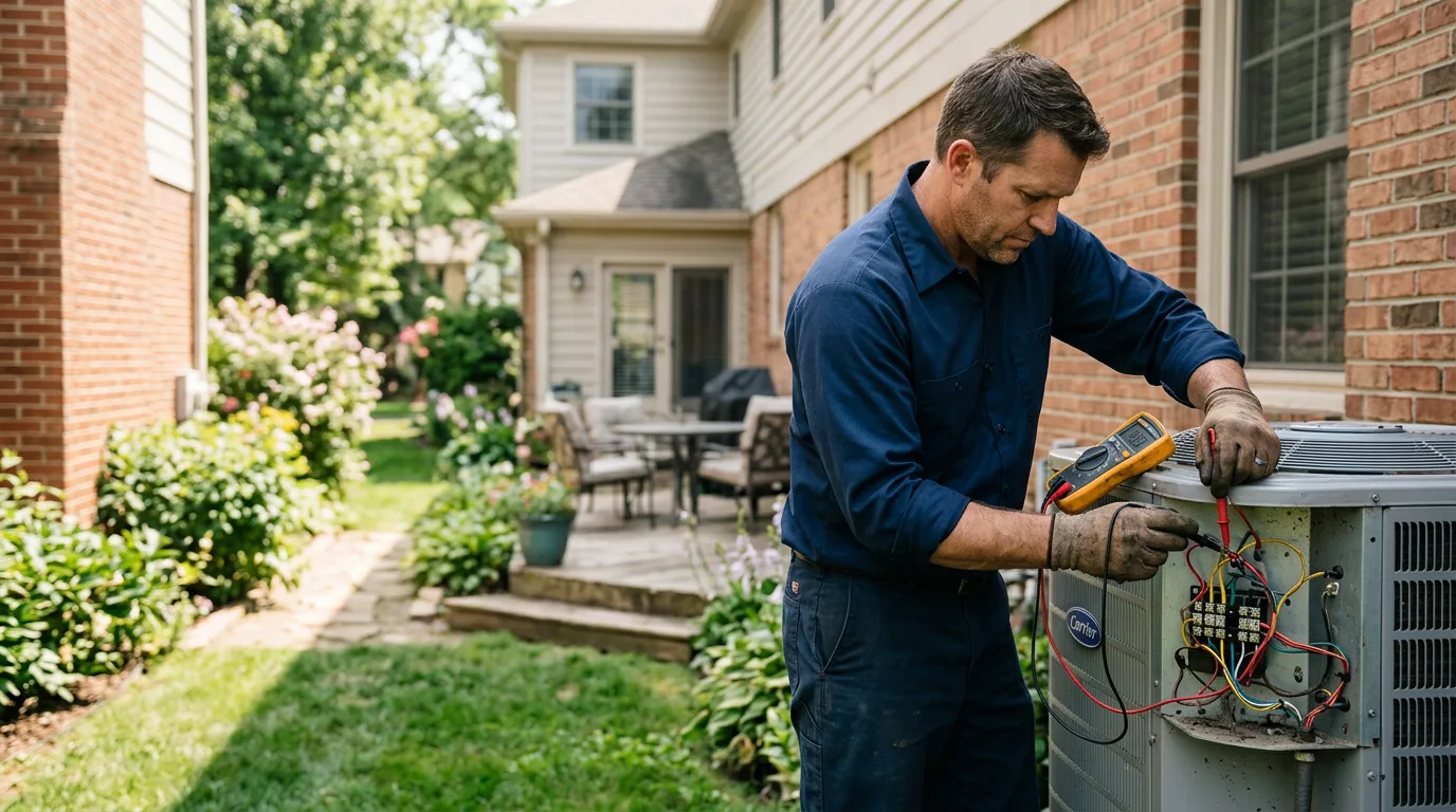 HVAC technician working near Nampa, ID